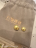 六福珠寶 足金投資金條財源滾滾金豆豆黃金擺件單顆計價007679JA 約5.00克 曬單實拍圖