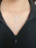 小米星旁白jewelry流星項鏈女輕奢小眾設計感夏季超閃鋯石鎖骨鏈女 銀色 現貨(配純銀鑒定證書(shū)) 曬單實(shí)拍圖