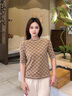 MaxMara 2025春夏女裝羊毛羊絨提花針織毛衣9361105106 駝色 S 曬單實(shí)拍圖