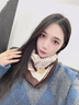 稻草人小圍巾女士2025春夏新款高級(jí)感三角護(hù)領(lǐng)子百搭時(shí)尚磁吸護(hù)頸絲巾潮 簡(jiǎn)筆杏 68cm 曬單實(shí)拍圖