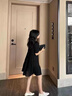FSHE2025新款小個子polo領(lǐng)黑色短袖法式連衣裙子夏季女裝赫本風(fēng)小黑裙 氣質(zhì)小黑裙【開春季穿搭miu里miu L 55/60kg 曬單實拍圖