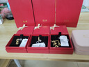 周六福  黃18K金耳環(huán)女鏤空蝴蝶耳飾耳墜簡約送女友禮物 一對 曬單實拍圖