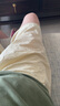 無(wú)印良品（MUJI）女式 泡泡紗中褲 女士睡褲家居褲子短褲純棉 25年夏季 FD1LGC5S 淺黃色條紋 L (165/70A) 曬單實(shí)拍圖