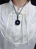 QMXD黑色貔貅吊墜平安扣項(xiàng)鏈男女新中式國(guó)潮轉(zhuǎn)運(yùn)珠裝飾禮物送男女朋友 貔貅吊墜 曬單實(shí)拍圖