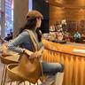 BUGATTI包包女包奢侈品牌2025新款女士水桶七夕情人節(jié)生日禮物送老婆女友 鹽卡色 曬單實(shí)拍圖