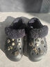 卡駱馳crocs秋冬新品暖棉洞洞鞋男女秋冬款貝雅暖棉拖鞋|205969 黑/黑-060(建議買大一碼) 36 /37(220mm) 曬單實(shí)拍圖