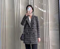顏域西裝領(lǐng)小香風(fēng)外套女士2023新款冬季復古優(yōu)雅千鳥(niǎo)格中長(cháng)款大衣 黃格 XL 42 曬單實(shí)拍圖