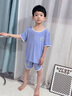 G.DUCKKIDS男童睡衣莫代爾冰絲薄款兒童家居服套裝夏季新款男孩背心短褲套裝 鐵灰色 110 (建議身高100cm 4-5歲)cm 曬單實拍圖