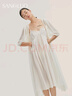 桑羅（SANGLUO）睡衣女真絲睡裙森林精靈精致度假穿搭家居服女春節(jié)送禮禮品 白色 L 曬單實拍圖