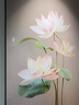 荷花玄關(guān)掛畫新中式現(xiàn)代蓮花裝飾畫入戶走廊過道盡頭荷氣生財(cái)壁畫 荷花圖A-晶瓷鑲鉆+黑色邊框 80*160cm 普通款不帶燈 曬單實(shí)拍圖