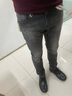 Karl Lagerfeld卡爾拉格斐輕奢老佛爺男裝夏款釘珠休閑牛仔褲1K1D10403089 灰色 33 曬單實(shí)拍圖