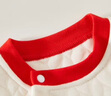 貝瑞加（Babyprints）嬰兒連體衣秋冬夾棉爬服喜慶周歲衣服保暖哈衣加厚內衣柔軟 80 曬單實(shí)拍圖