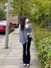 MELROSEMOOD黑色微喇叭牛仔褲女2025小個(gè)子女裝春季新款高腰顯瘦百搭馬蹄褲子 黑色（長褲） M 曬單實(shí)拍圖