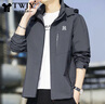 TWJY輕奢品牌夾克男春秋季新款寬松加肥加大碼冬季加絨加厚潮流外套男 T2328黑色（常規款） 常規 5XL （建議200-220斤） 曬單實(shí)拍圖