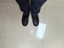 策樂（CELE）男鞋新品男士休閑皮鞋春季商務(wù)休閑鞋子男皮鞋軟底開車鞋 黑色（系帶打孔） 42 曬單實(shí)拍圖