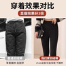浪莎24年新品芭比羽褲女鵝鯊魚褲抗寒顯瘦黑色打底褲 曬單實拍圖