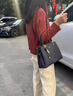 游子吟七夕情人節(jié)禮物送老婆包包女包2025年新款中年女士手提包斜挎女包 藍色 曬單實拍圖