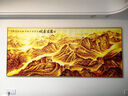 皖西秘境萬里長城靠山圖國畫客廳沙發(fā)背景墻畫裝飾畫山水畫掛畫名畫字畫 15-金色長城 油畫布210*90CM+金框 曬單實拍圖