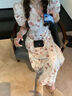 冶芷法式碎花V領(lǐng)泡泡袖連衣裙子女夏季溫柔甜美收腰顯瘦氣質(zhì)絕美長裙 碎花V領(lǐng)泡泡袖連衣裙 M 曬單實拍圖