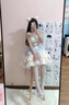 馨瑞緣（XINRUIYUAN）洛麗塔lolita公主風(fēng)特風(fēng)掛脖吊帶短裙蓬蓬裙lo蘿莉塔 杏藍粉-掛脖(送項鏈) S (65斤-85斤) 曬單實(shí)拍圖