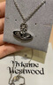 VVIENNE WESTLOCK【代購(gòu)現(xiàn)貨】Vivienne薇薇安西太后土星項(xiàng)鏈五角星吊墜帶鉆鎖骨鏈 銀黑色流星土星項(xiàng)鏈 曬單實(shí)拍圖