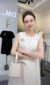 clotho Rennie品牌女裝法式連衣裙女2025夏季新款小個(gè)子氣質(zhì)優(yōu)雅遮肚子顯瘦裙子 白色 M 曬單實(shí)拍圖