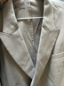 無印良品（MUJI） 男式 彈力 雙排扣 夾克 男士外套春秋款 男裝西裝小西服AD0V9A4S 淺灰棕色 XL(180/104A) 曬單實(shí)拍圖