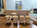 泰禧閣敦煌陶瓷茶具套裝蓋碗茶杯禮盒送領導生日喬遷實用伴手禮物 古土燒敦煌九色鹿蓋碗 6頭 曬單實拍圖