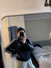 adidas adicolor復古穿搭三條紋修身針織外套女阿迪達斯三葉草   黑色   S 曬單實(shí)拍圖