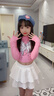 魅樂(lè )凱女童爵士舞套裝少兒街舞服裝jazz甜酷嘻哈開(kāi)幕式演出服啦啦隊服潮 粉色斷袖蝴蝶上衣+白色短裙+襪子 130 （尺碼偏?。?曬單實(shí)拍圖