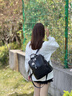 古梵緹雙肩包女時尚 新款牛皮通勤大容量旅行包背包生日禮物送女友老婆 黑色 曬單實拍圖