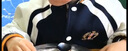 英氏（YEEHOO）男童外套兒童棒球服中大童裝學(xué)院休閑百搭時(shí)尚秋裝 藍色 130 曬單實(shí)拍圖