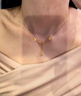 瑞諾黃金花間蝶影項(xiàng)鏈女士新款時(shí)尚足金999雙蝴蝶吊墜鎖骨鏈送女友 勿拍/精美包裝定金 曬單實(shí)拍圖