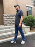 皮爾卡丹（pierre cardin）高端牛仔褲春夏薄款商務(wù)休閑直筒中年男士高腰寬松大碼彈力長(cháng)褲子 A07B藍色 32 曬單實(shí)拍圖