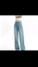 真維斯（Jeanswest）牛仔褲女秋季新款2025年新款高腰闊腿小個(gè)子窄版直筒拖地褲子女 復古藍長(cháng)褲（加絨） XL 曬單實(shí)拍圖