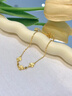 中國(guó)黃金（CHINA GOLD）黃金手鏈足金四葉草手鏈?zhǔn)执D(zhuǎn)運(yùn)珠首飾七夕情人節(jié)生日禮物送老婆 足金四葉草手鏈-約2.3g 曬單實(shí)拍圖
