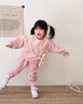 G.duck小黃鴨女童春秋裝套裝新款洋氣兒童衣服小兔子寶寶衛衣衛褲休閑 粉紅色l兩件套 80 9-12個(gè)月（建議75-85CM）cm 曬單實(shí)拍圖