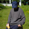 GXG男裝城市定義勾線螺紋領(lǐng)口毛衣針織衫23秋季 灰色 165/S 曬單實拍圖