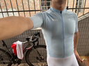 EVR騎行服男夏季短袖自行車夜騎反光標透氣抑菌上衣高彈輕薄Explore 亮藍色-夜騎反光標 L 曬單實拍圖