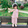 G.DUCKKIDS漢服女童棉綢套裝夏季2025新款洋氣時(shí)髦兒童新中式夏裝女寶兩件套 粉色 棉綢縮水，拍大一碼 130 cm 曬單實(shí)拍圖
