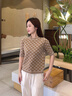 MaxMara 2025春夏女裝羊毛羊絨提花針織毛衣9361105106 駝色 S 曬單實(shí)拍圖