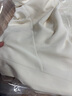 ZEZI進(jìn)口三醋酸連衣裙夏季圓領(lǐng)短袖簡約顯瘦荷葉邊裙子氣質(zhì)白色短裙 米白色 2XL 曬單實拍圖