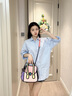 JumpFromPaper貓頭鷹二次元2D漫畫斜挎包女單肩包JFP送女友情人節(jié)七夕生日禮物 粉紅 曬單實拍圖
