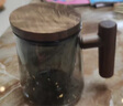 木笙玩物茶杯玻璃杯ins風(fēng)辦公室馬克杯泡茶杯茶水分離杯子花茶杯 青鈍條紋笙杯7A【青鈍】-黑胡桃 曬單實(shí)拍圖