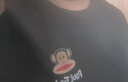 大嘴猴（paul frank）潮牌純棉重磅短袖t恤男士春夏季寬松百搭休閑半截袖打底衫衣服裝 黑色HST1370D【官方正品】 4XL 【建議200-220斤】 曬單實(shí)拍圖