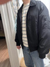 Lee舒適版男女情侶美拉德棒球羽絨服夾克外套休閑潮流LUT00900 黑色（尺碼偏大，拍小一碼） M 曬單實拍圖
