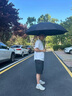 安晴anshine碳纖維遮陽傘長柄黑膠晴雨傘自動大號雙人抗風(fēng)直柄傘 登峰-全碳直柄-135cm 曬單實拍圖
