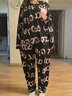 SONDR帶胸墊一體睡衣女款夏季露比可愛(ài)短袖二件套黑色大碼家居服春秋天 loopy（男黑口袋） M 女（建議身高150b 曬單實(shí)拍圖