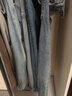 古先森牛仔褲男寬松直筒秋冬季休閑做舊哈倫褲男士彈力大碼復古水洗褲子 黑色 29 【105-115斤】 曬單實(shí)拍圖