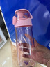 膳魔師（THERMOS）Tritan塑料水杯夏季男女運動瓶戶外露營便攜隨行杯帶提手茶杯TCSD 優(yōu)雅粉530ml 曬單實拍圖